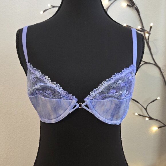 Savage X Fenty Other - BNWT Savage X Fenty Bra Printed Lace and Stretch Woven Plunge Half Cup Bra 32C